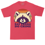 Eat Trash Do Crime tall t-shirt for men in Heather Red