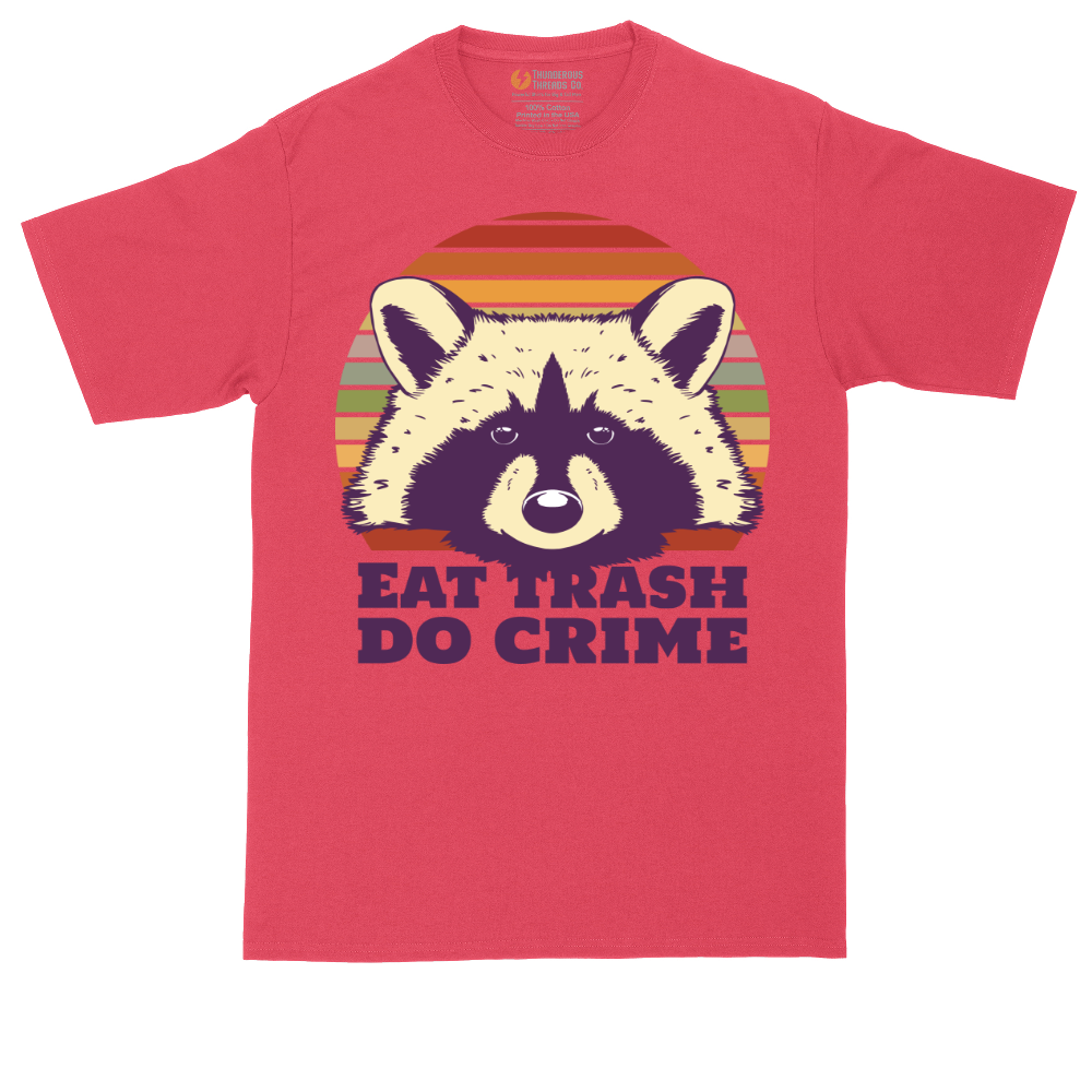 Eat Trash Do Crime tall t-shirt for men in Heather Red