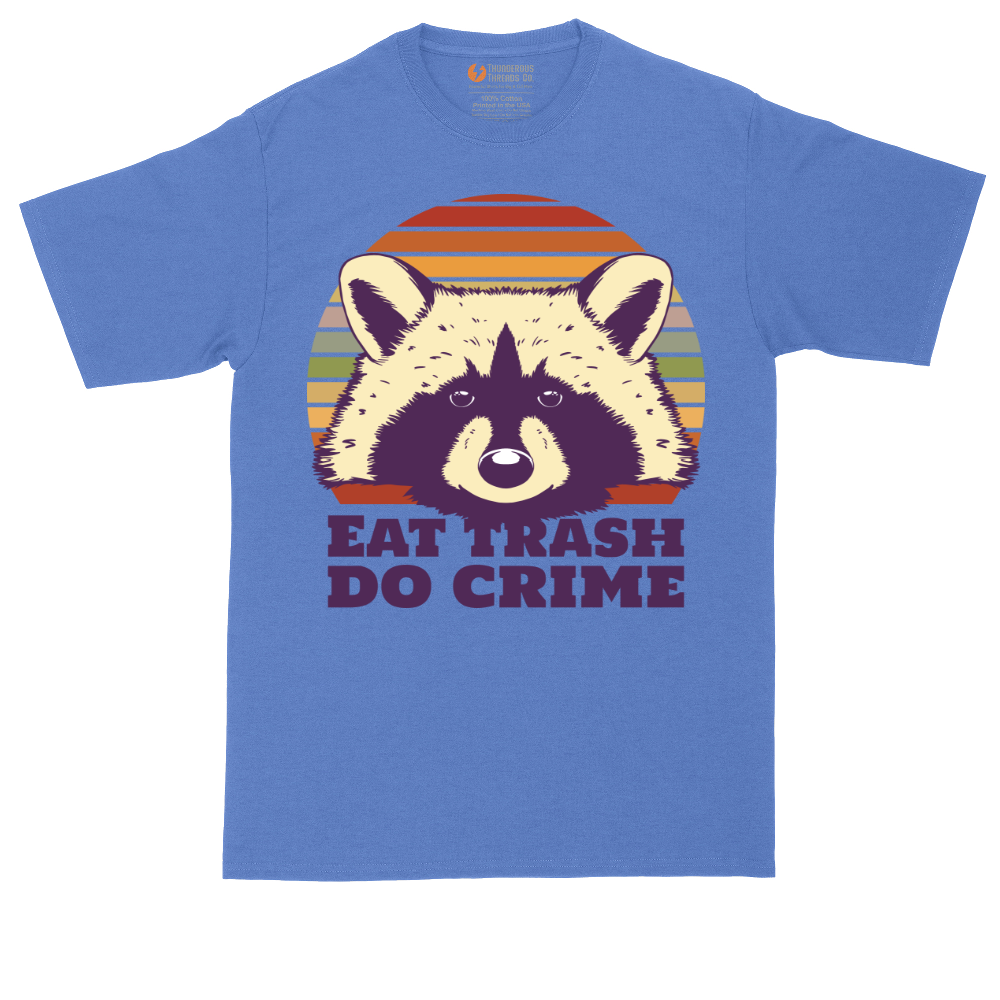 Eat Trash Do Crime tall t-shirt for men in Heather Royal