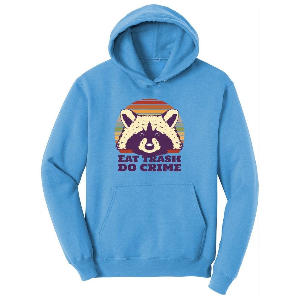 Eat Trash Do Crime Youth Hoodie - Aquatic Blue