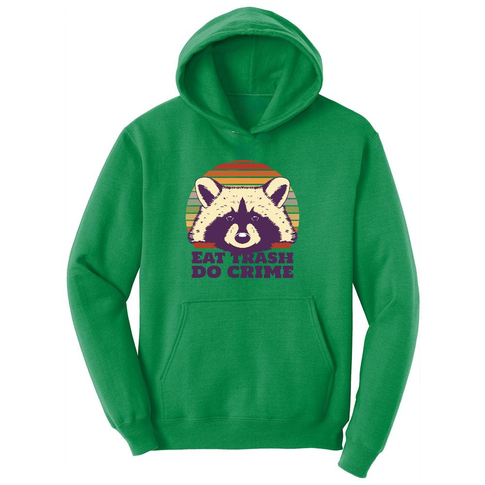 Eat Trash Do Crime Youth Hoodie - Kelly Green