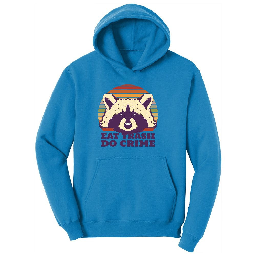 Eat Trash Do Crime Youth Hoodie - Sapphire
