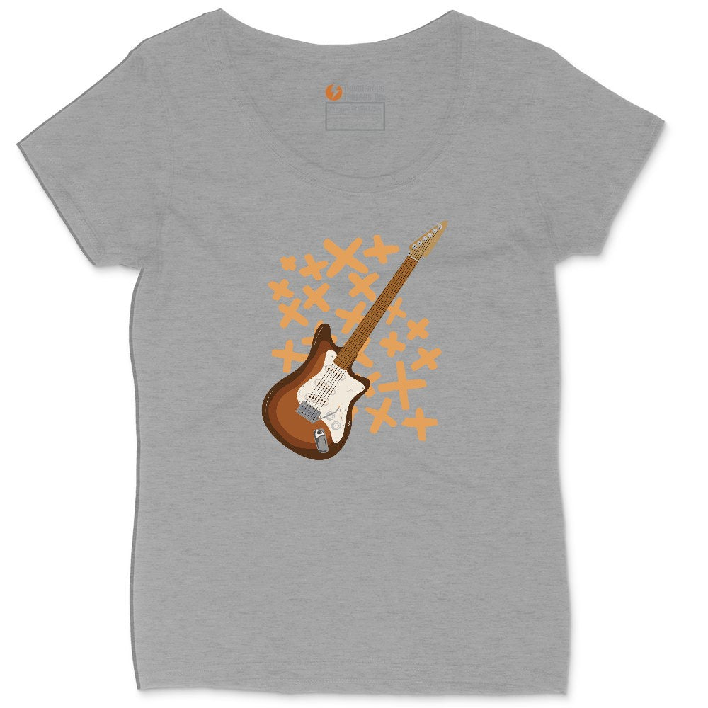 Electric Guitar Ladies Curvy Tee - Granite Heather