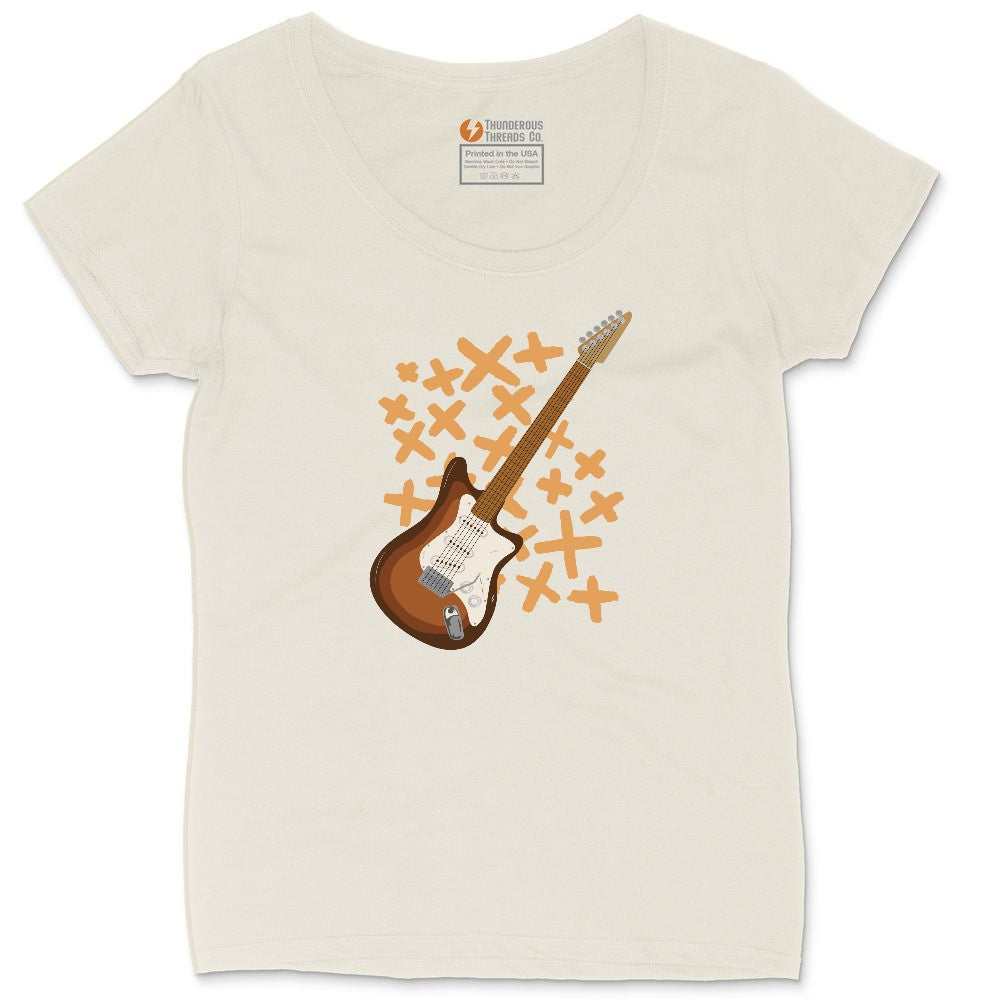 Electric Guitar Ladies Curvy Tee - Natural Heather