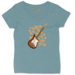 Electric Guitar Ladies Curvy Tee - Surf Blackout