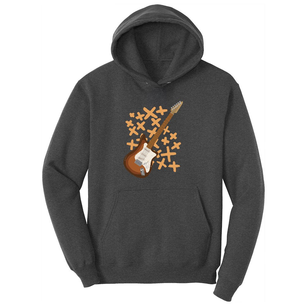 Electric Guitar Ladies Hoodie - Dark Heather Grey