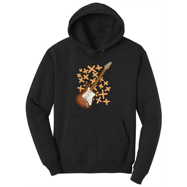 Electric Guitar Ladies Hoodie - Jet Black