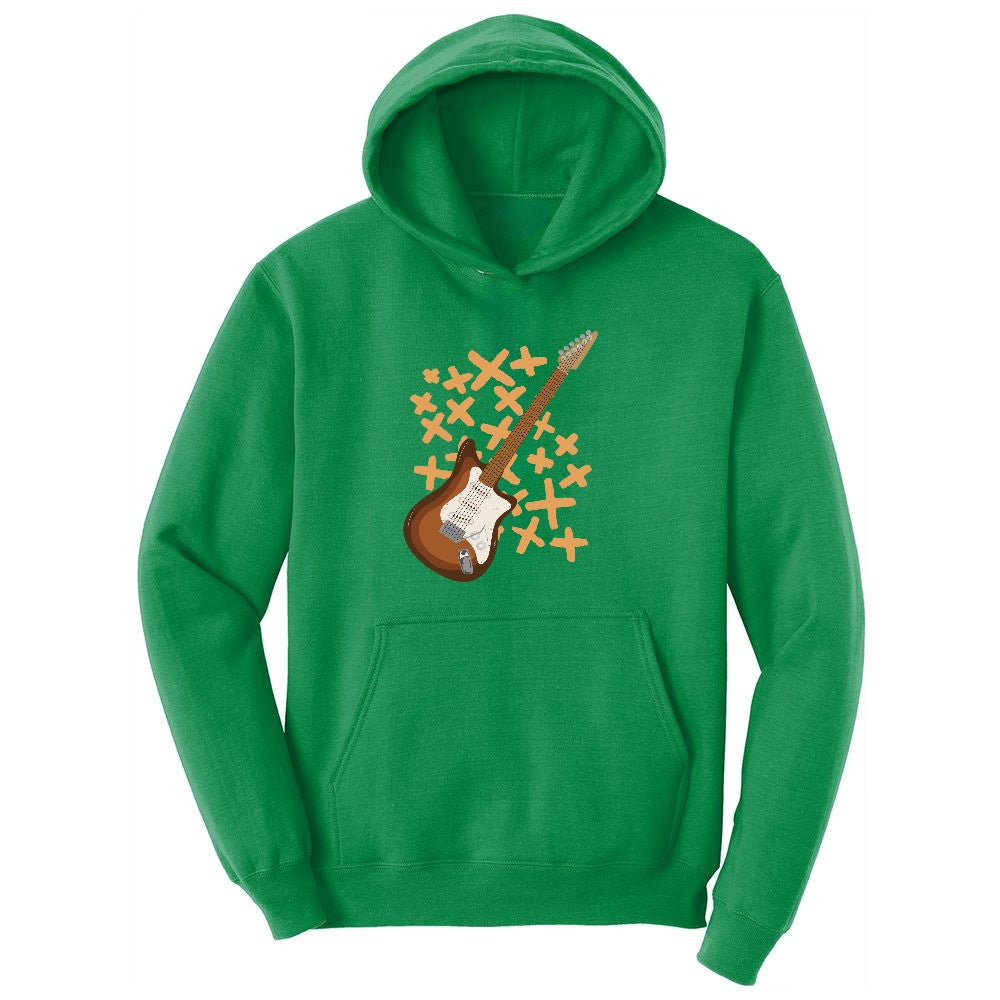 Electric Guitar Ladies Hoodie - Kelly Green