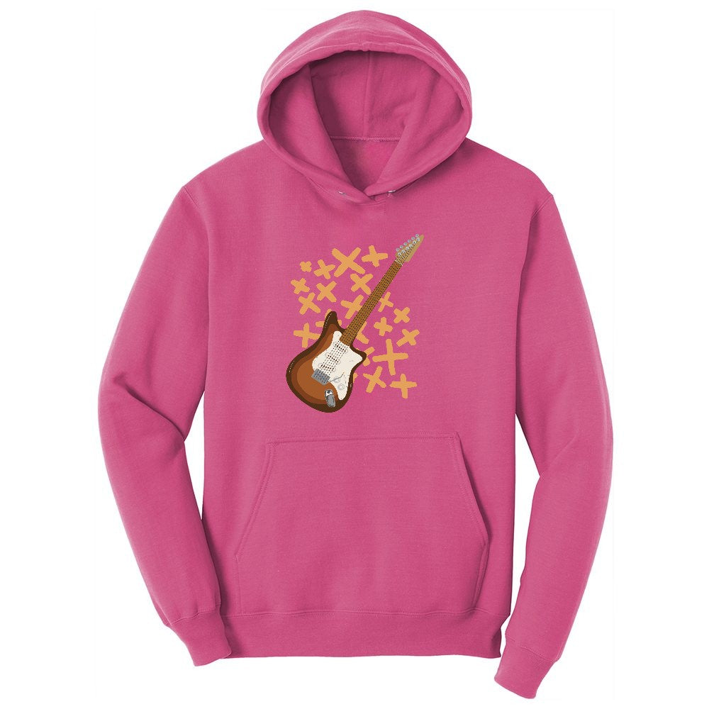 Electric Guitar Ladies Hoodie - Sangria