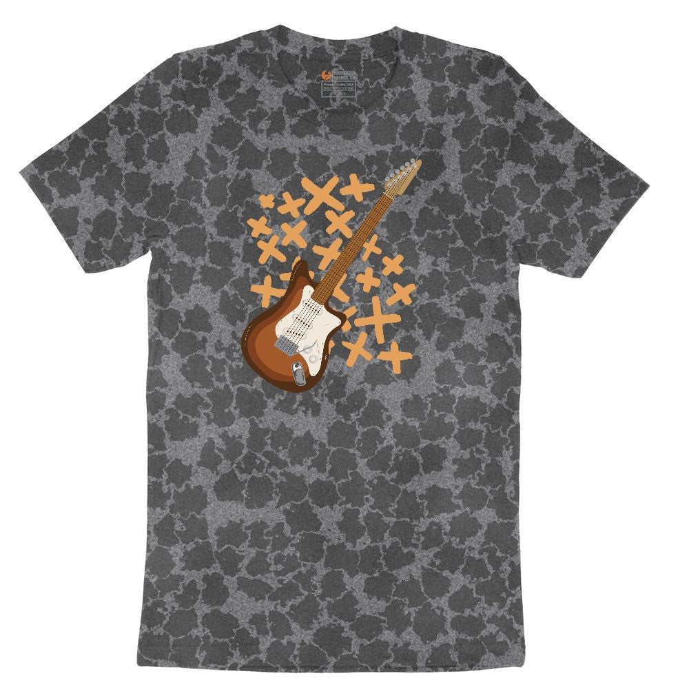 Electric Guitar Ladies Short Sleeve Tee - Black Leopard