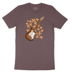 Electric Guitar Ladies Short Sleeve Tee - Sangria Blackout