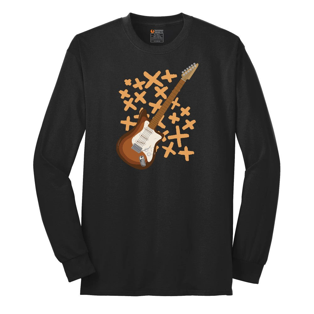 Electric Guitar Long Sleeve Tee - Jet Black