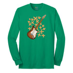 Electric Guitar Long Sleeve Tee - Kelly Green