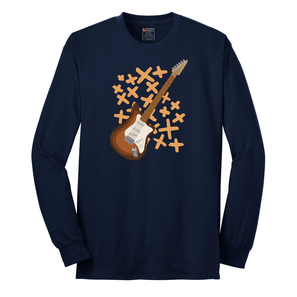 Electric Guitar Long Sleeve Tee - Navy