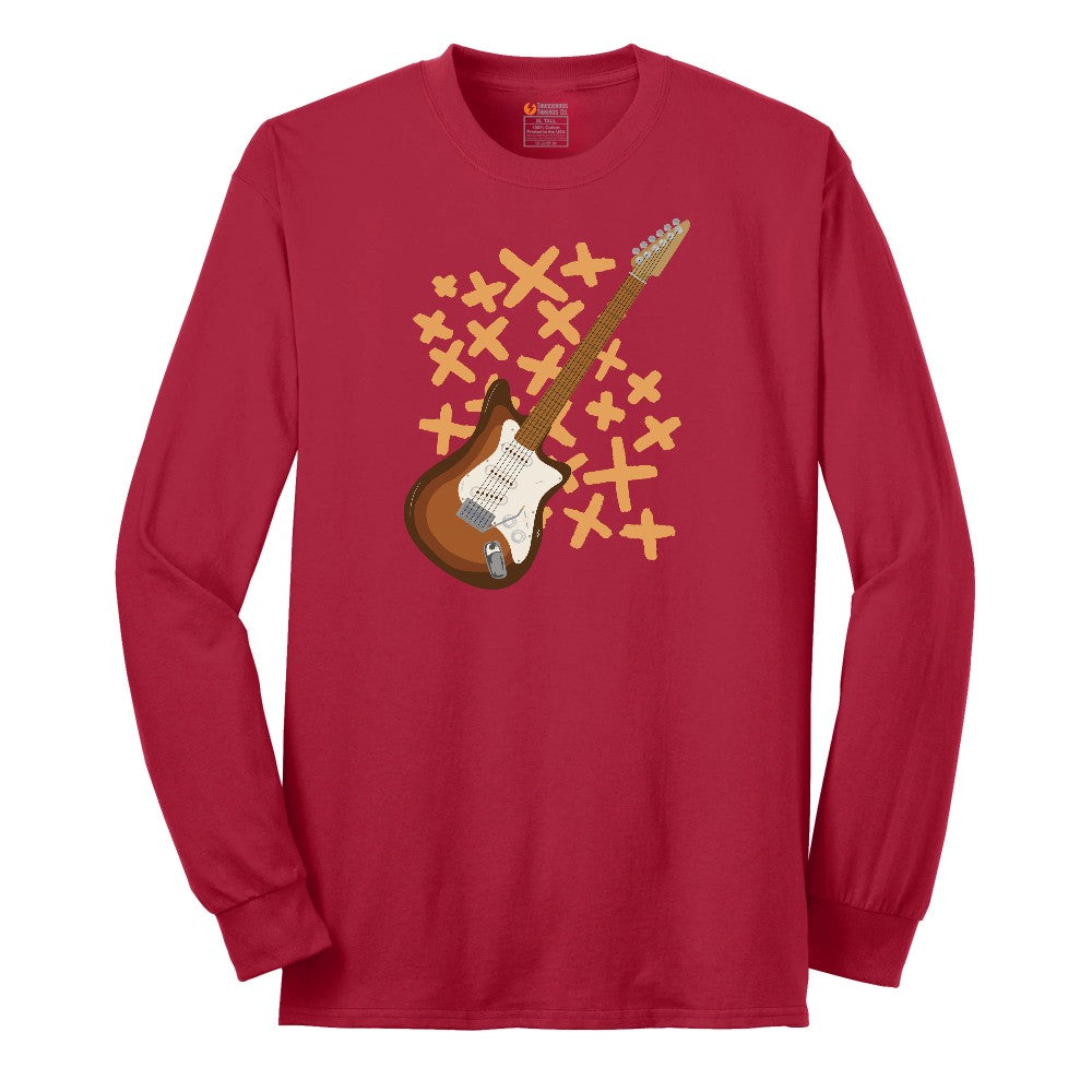 Electric Guitar Long Sleeve Tee - Red