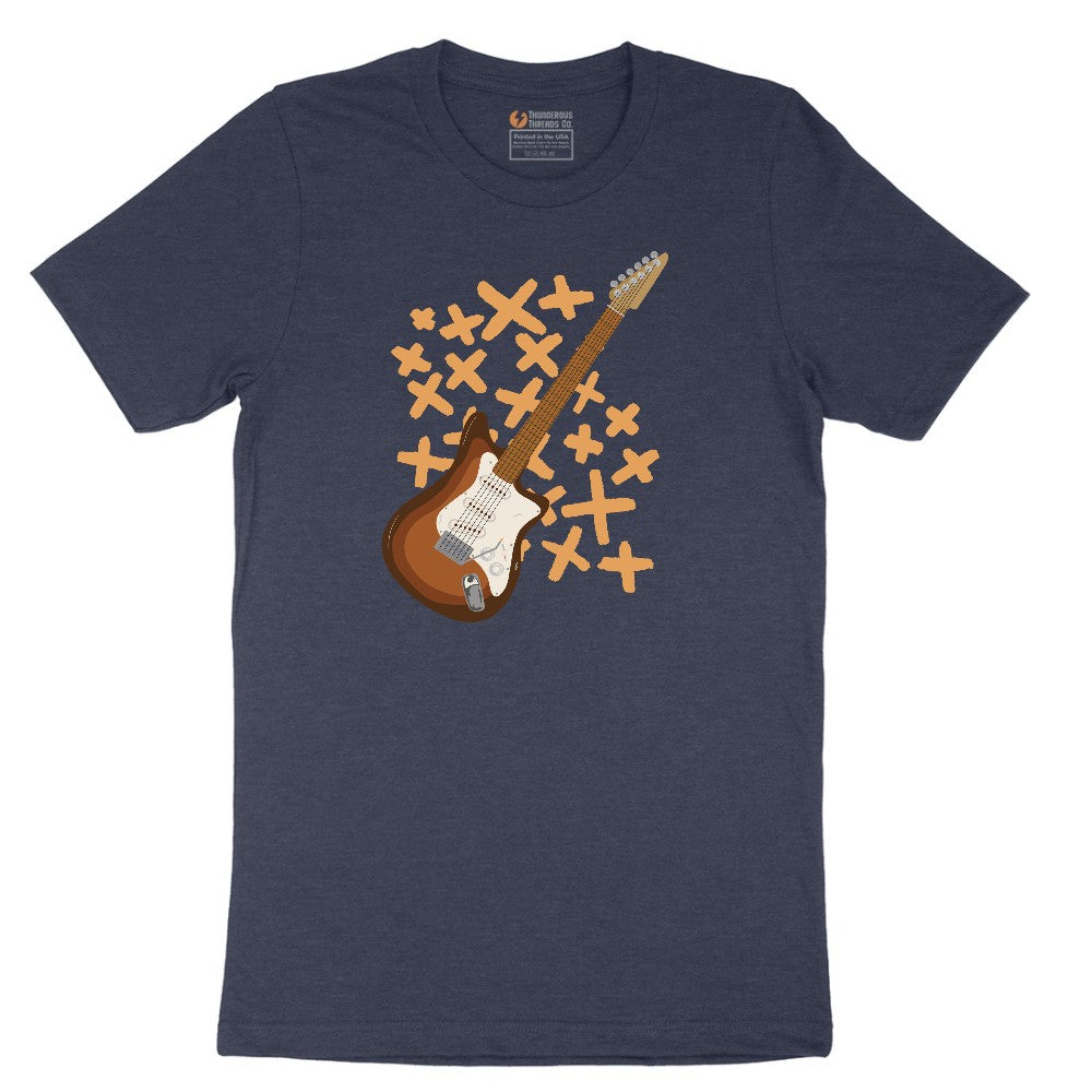 Electric Guitar Short Sleeve Tee - Heather Navy