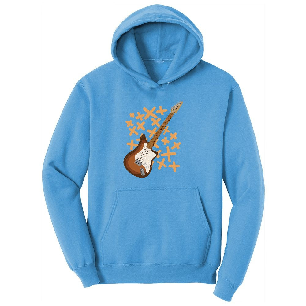 Electric Guitar Youth Hoodie - Aquatic Blue