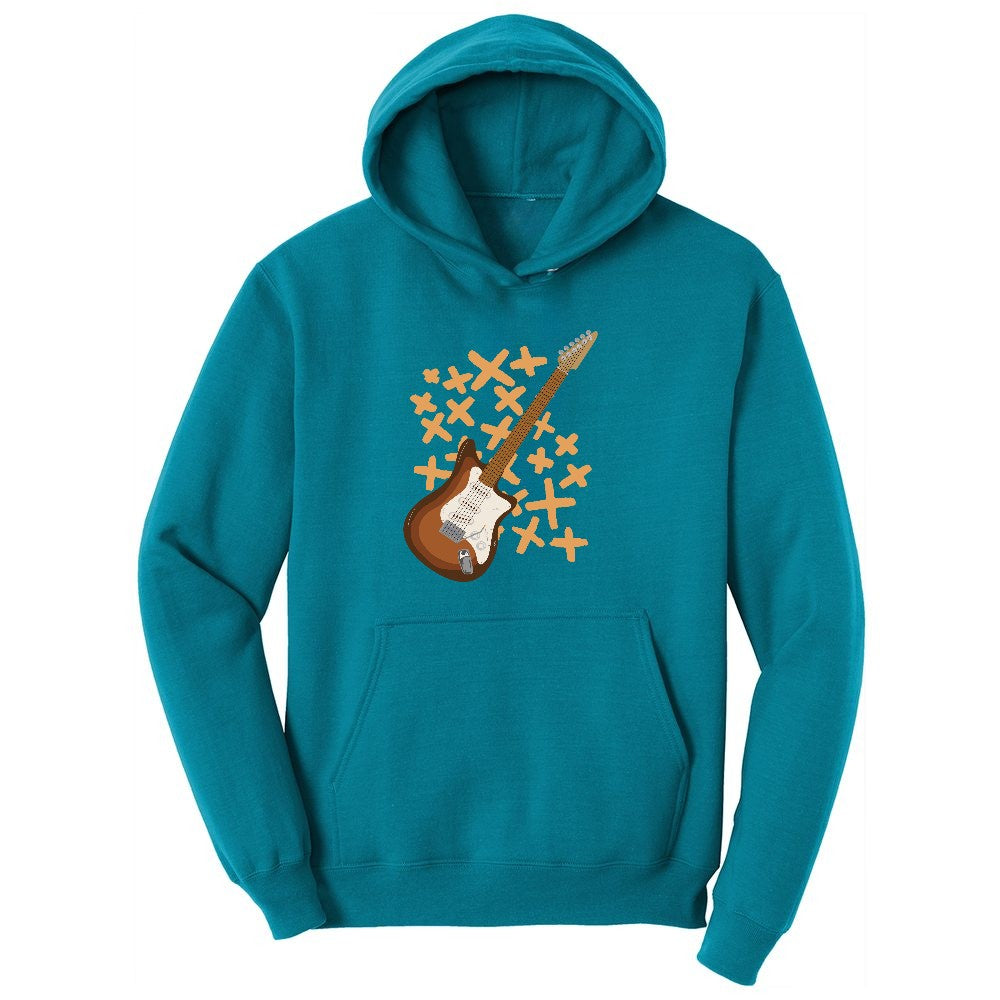 Electric Guitar Youth Hoodie - Teal