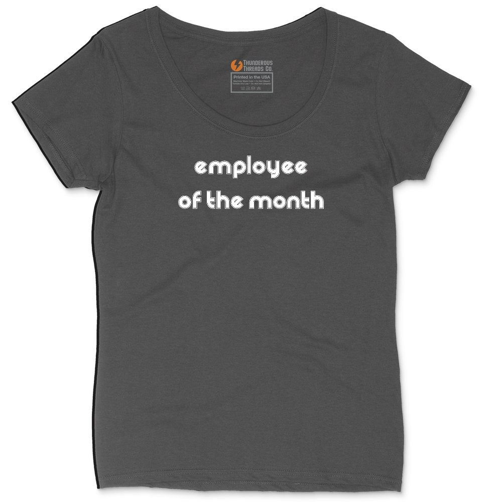 Employee of the Month Ladies Curvy Tee - Vintage Smoke