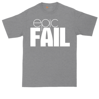 Epic Fail tall t-shirt for men in Heather Navy