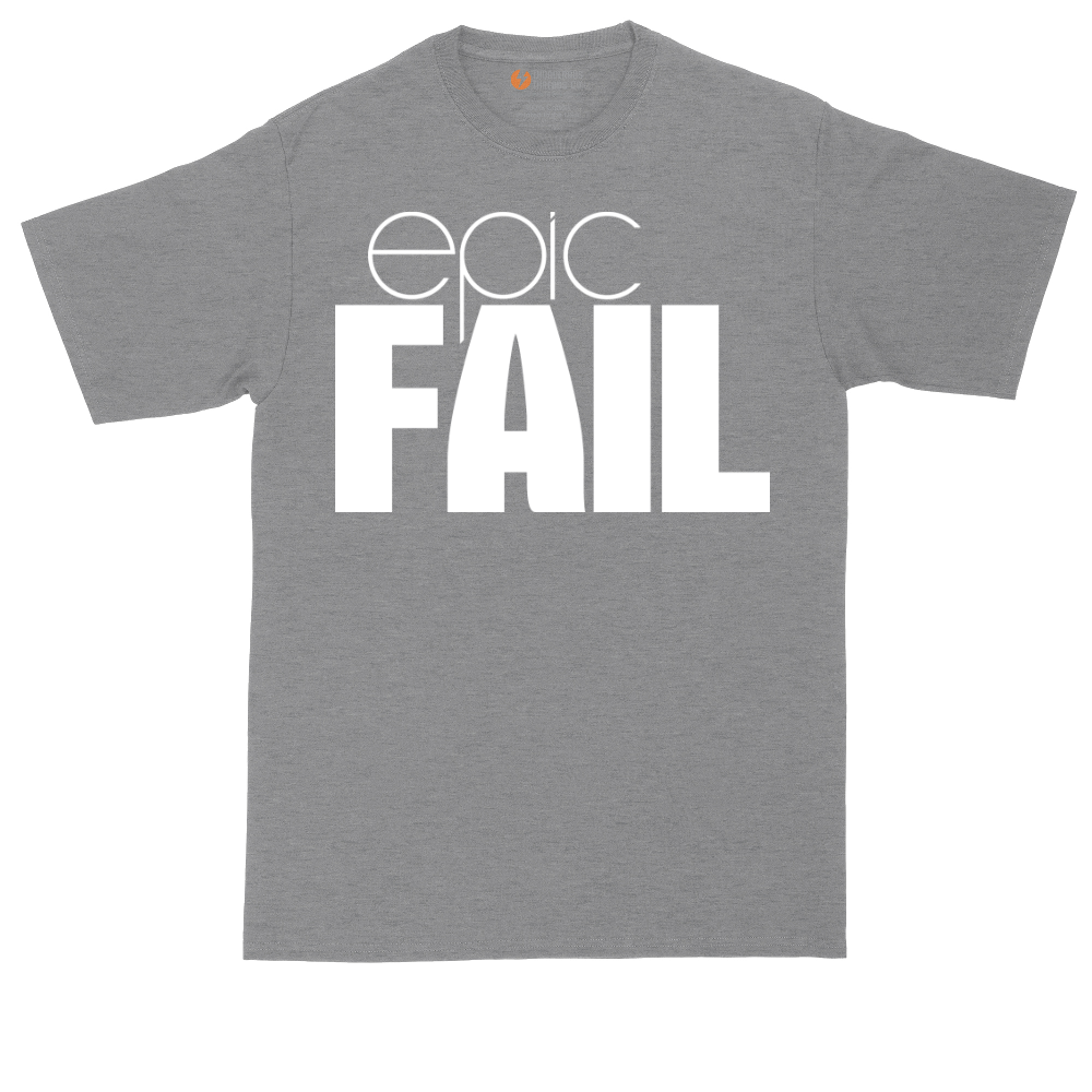 Epic Fail tall t-shirt for men in Athletic Heather