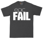 Epic Fail tall t-shirt for men in Dark Heather Grey