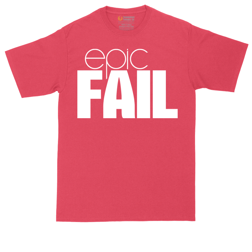 Epic Fail tall t-shirt for men in Heather Red