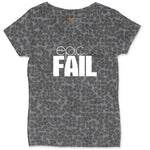 Epic Fail Ladies Curvy Tee - Black Leopard