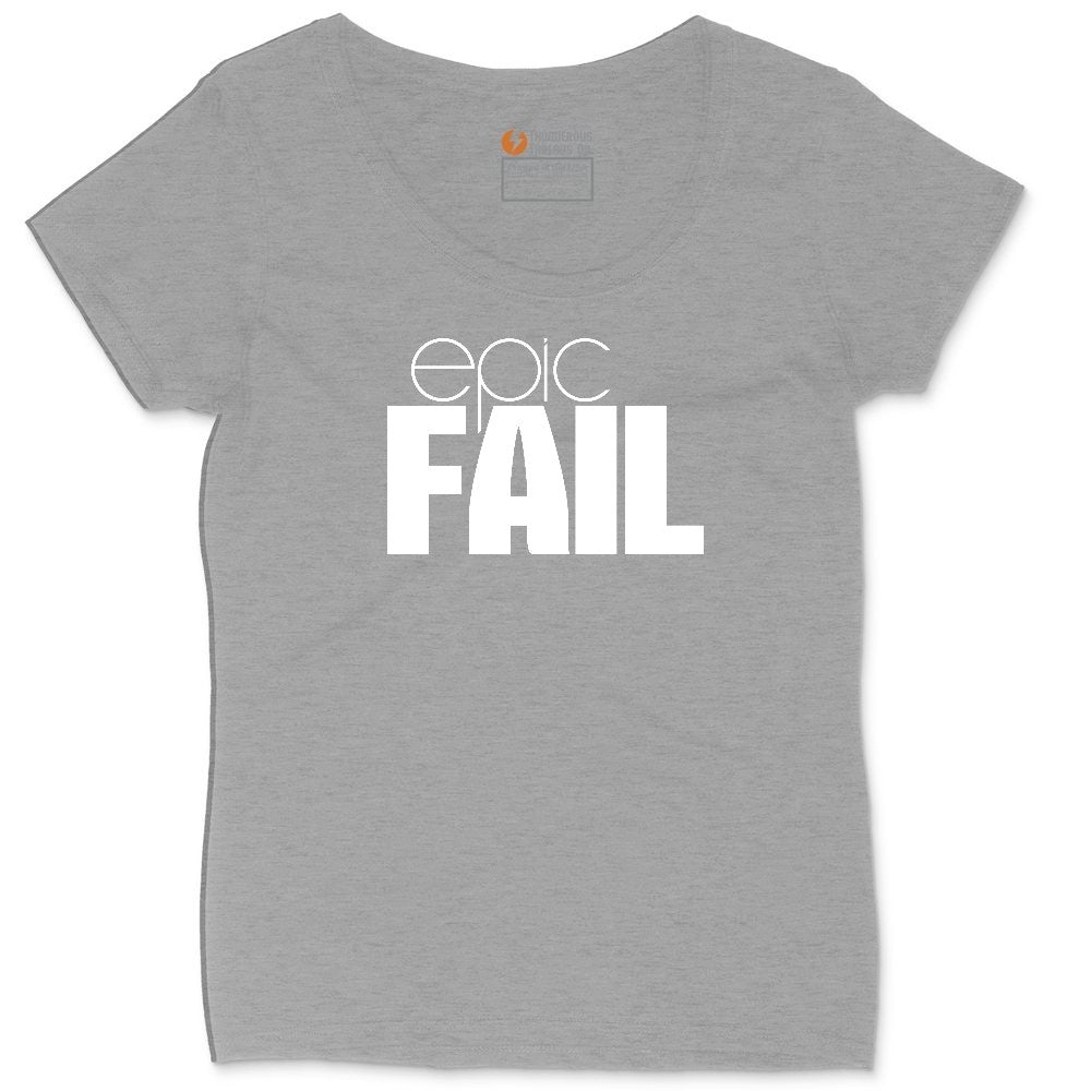 Epic Fail Ladies Curvy Tee - Granite Heather
