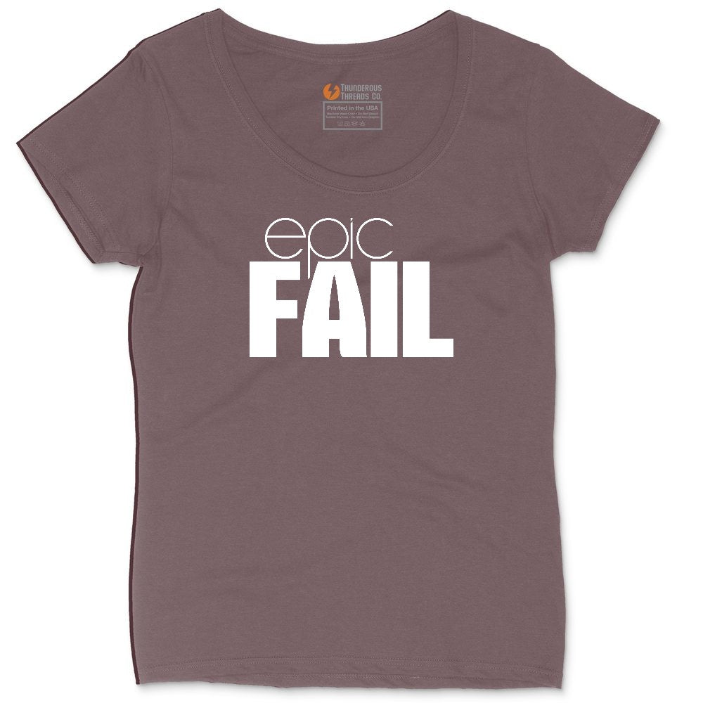 Epic Fail Ladies Curvy Tee - Sangria Blackout