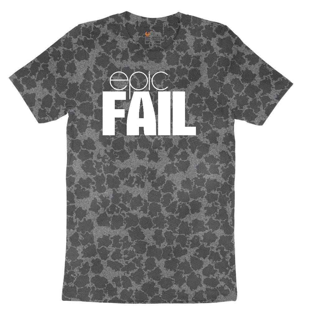 Epic Fail Ladies Short Sleeve Tee - Black Leopard