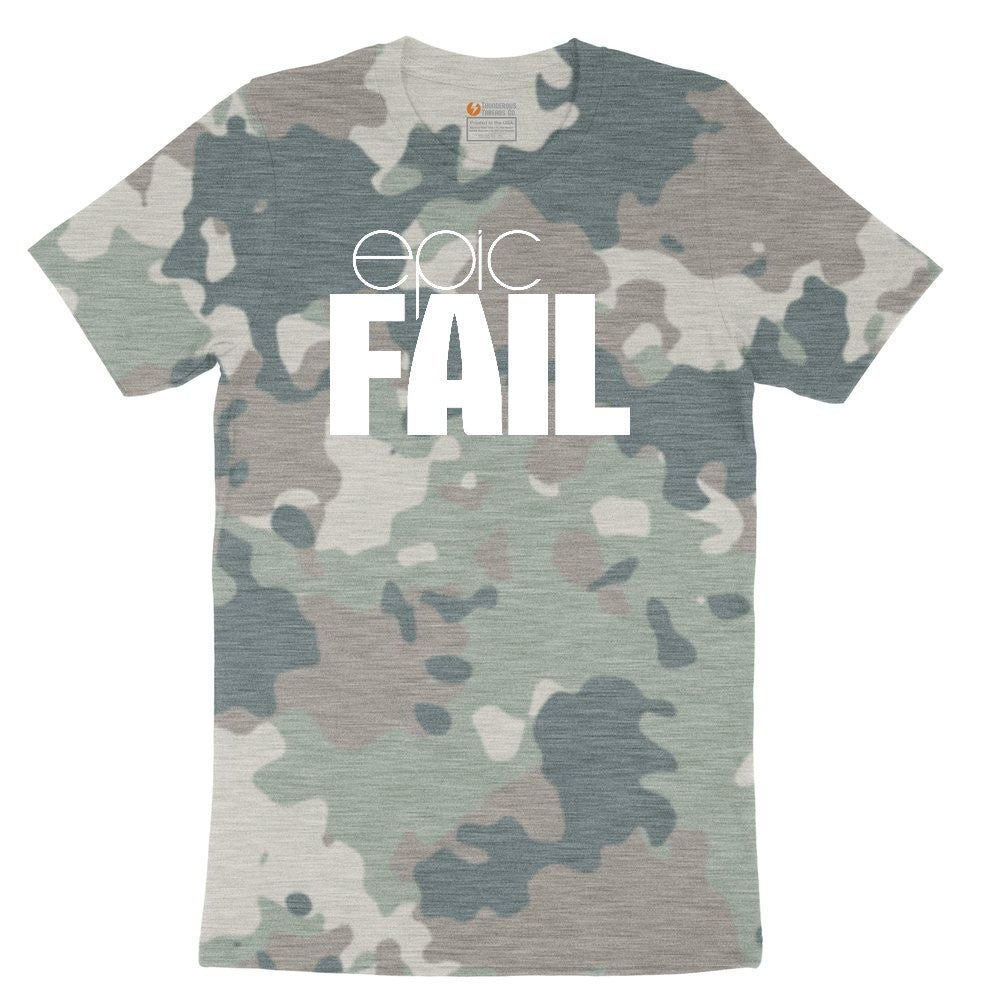 Epic Fail Ladies Short Sleeve Tee - Vintage Camo