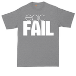 Epic Fail tall t-shirt for men in Athletic Heather