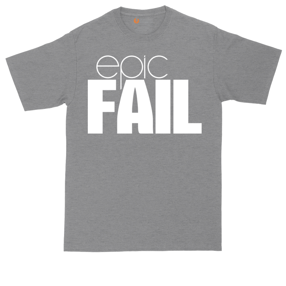 Epic Fail tall t-shirt for men in Athletic Heather