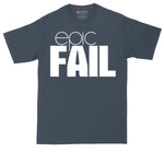 Epic Fail tall t-shirt for men in Heather Navy