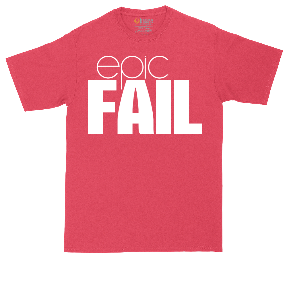 Epic Fail tall t-shirt for men in Heather Red