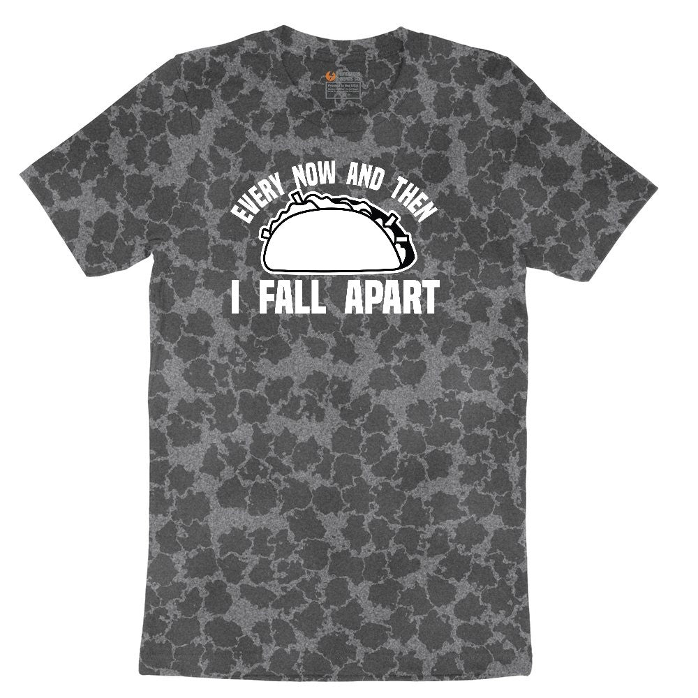 Every Now and Then I Fall Apart Ladies Short Sleeve Tee - Black Leopard