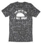 Every Now and Then I Fall Apart Ladies Short Sleeve Tee - Black Leopard