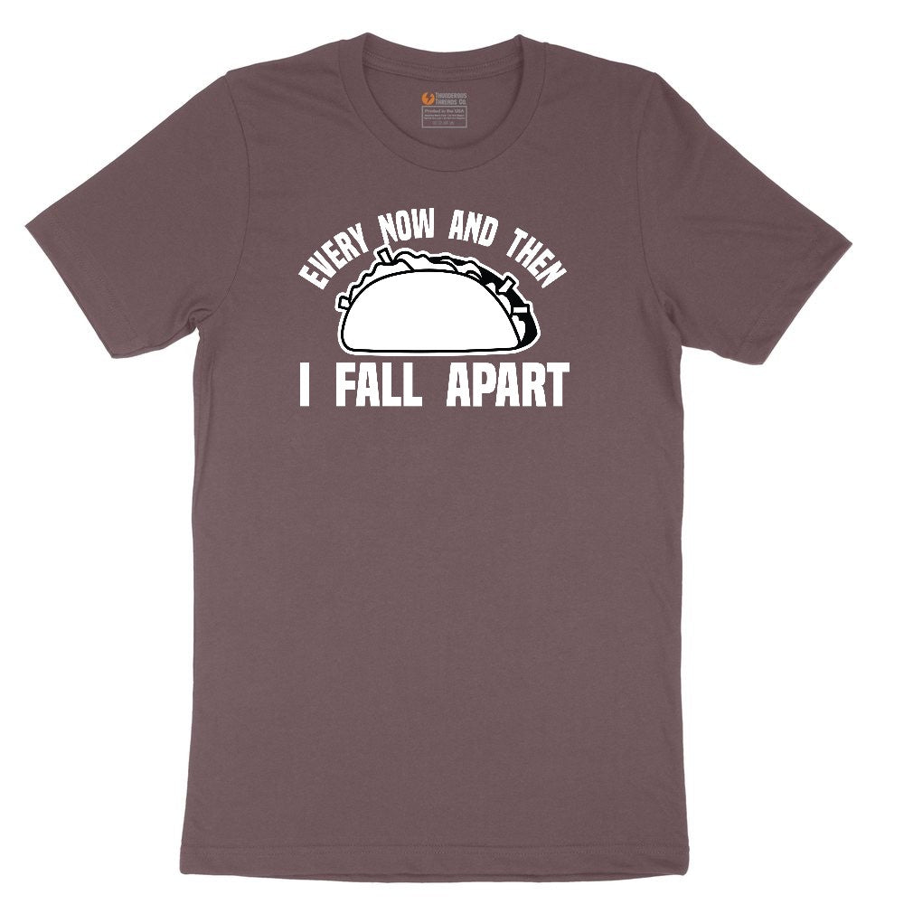 Every Now and Then I Fall Apart Ladies Short Sleeve Tee - Sangria Blackout
