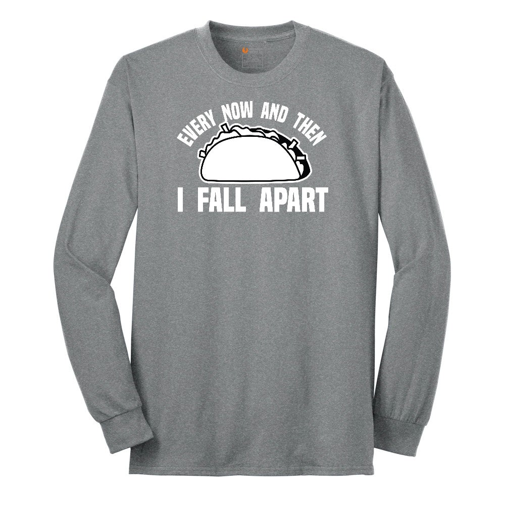 Every Now and Then I Fall Apart Long Sleeve Tee - Athletic Grey