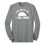 Every Now and Then I Fall Apart Long Sleeve Tee - Athletic Grey