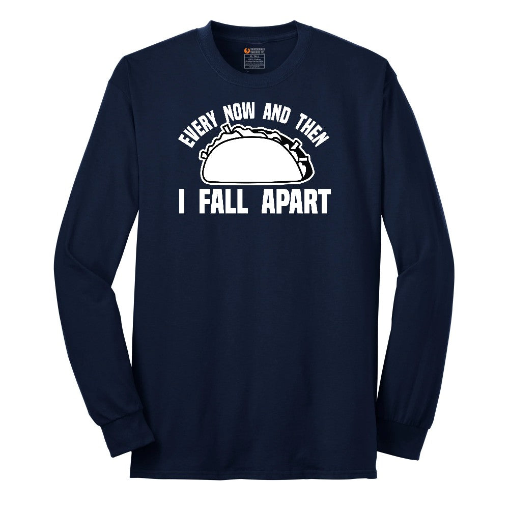 Every Now and Then I Fall Apart Long Sleeve Tee - Navy