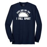 Every Now and Then I Fall Apart Long Sleeve Tee - Navy