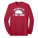 Every Now and Then I Fall Apart Long Sleeve Tee - Red