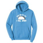Every Now and Then I Fall Apart Youth Hoodie - Aquatic Blue