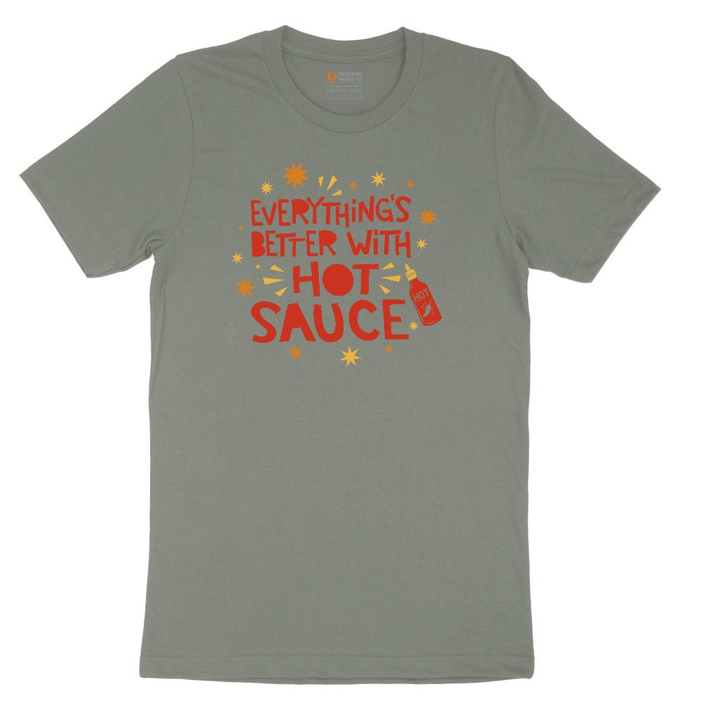 Everythings Better with Hot Sauce Ladies Short Sleeve Tee - Bamboo Blackout