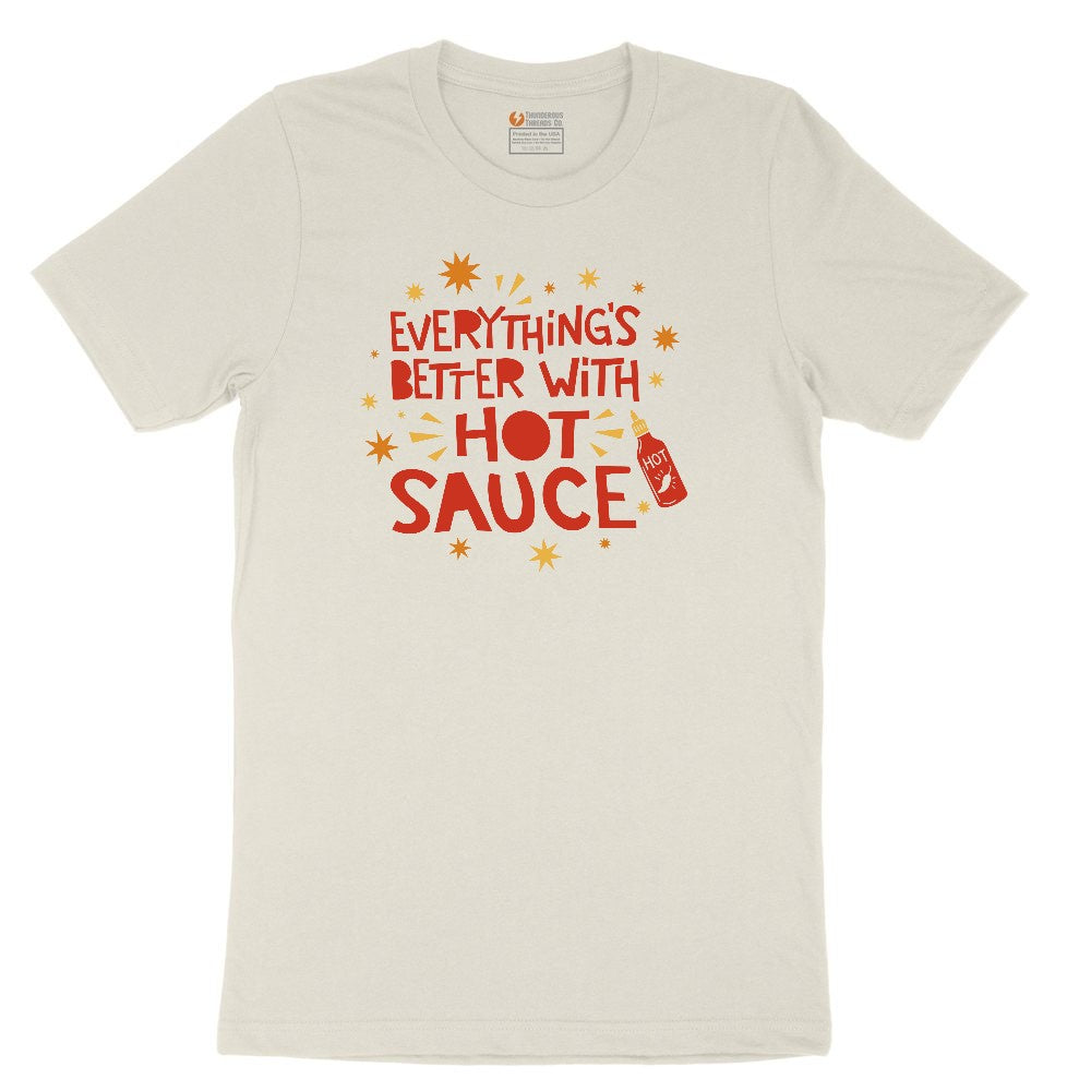 Everythings Better with Hot Sauce Ladies Short Sleeve Tee - Natural Heather