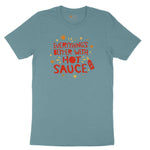 Everythings Better with Hot Sauce Ladies Short Sleeve Tee - Surf Blackout