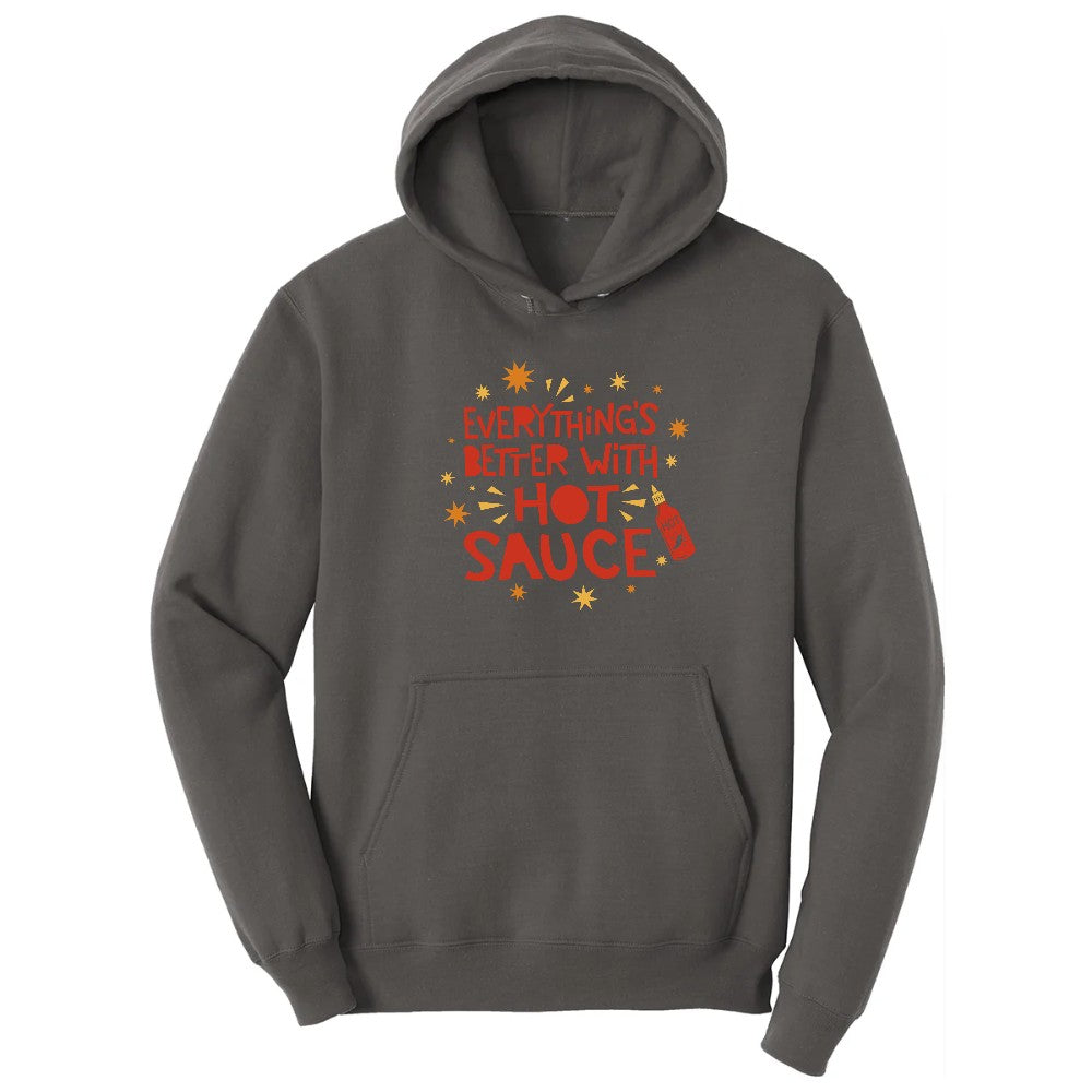 Everythings Better with Hot Sauce Hoodie - Charcoal