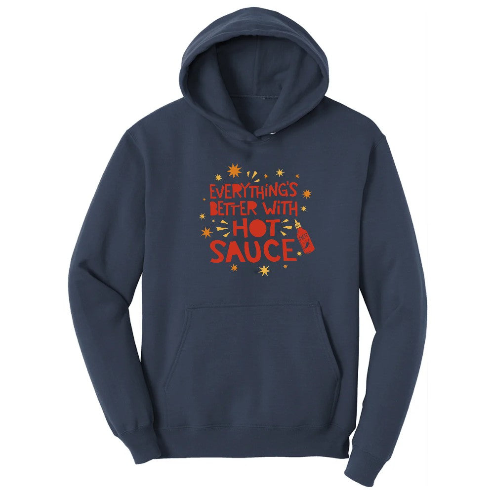 Everythings Better with Hot Sauce Hoodie - Navy